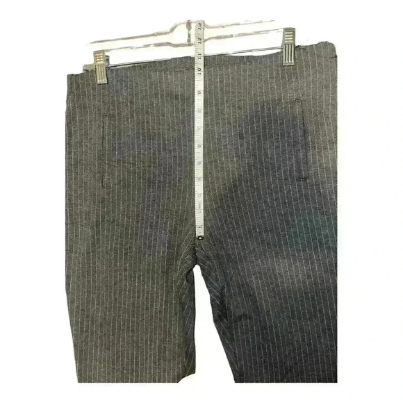 Chicos Womens Gray/White Pinstripe Pull-on Straight Leg Pants, Size 15 - Picture 5 of 6
